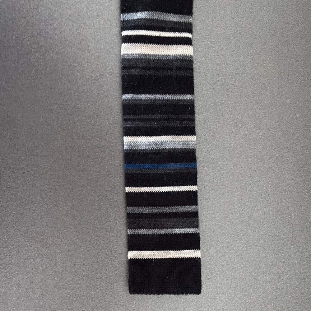 Paul Smith Wool Striped Scarf in Black and Gray